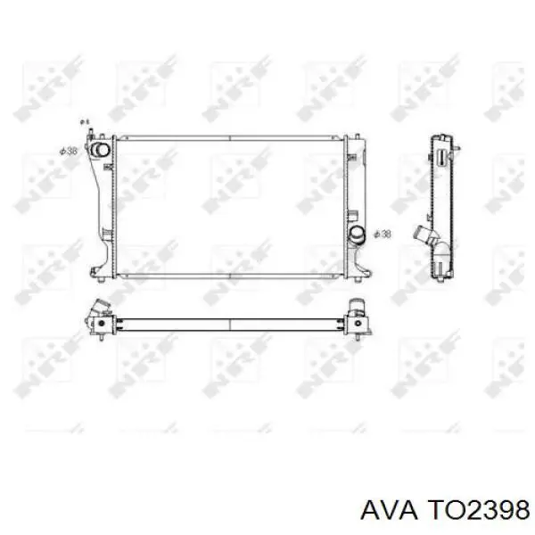 Радиатор TO2398 AVA