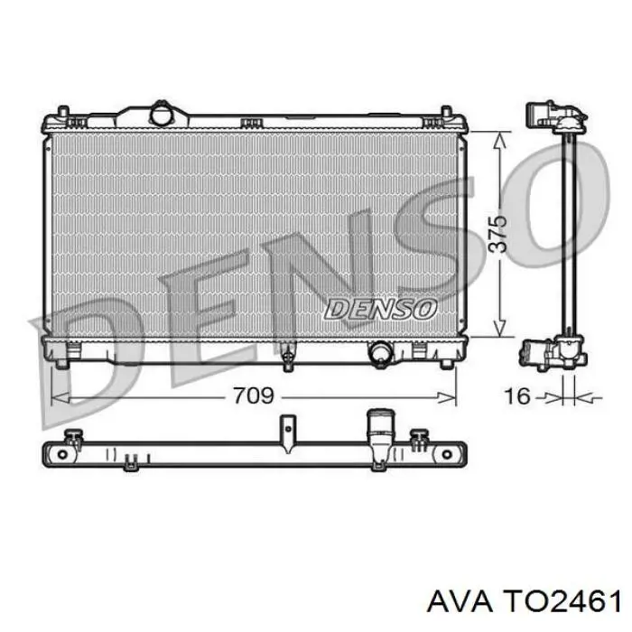 Радиатор TO2461 AVA