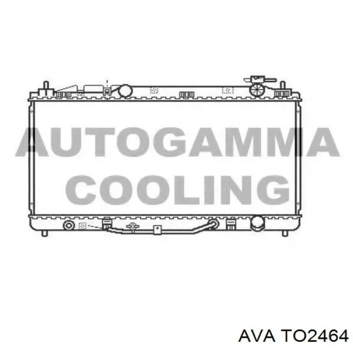 Радиатор охлаждения двигателя AVA TO2464 цена, от 102.63 USD