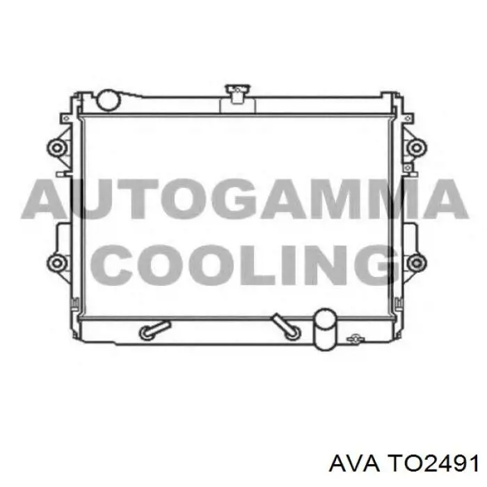 Радиатор охлаждения двигателя AVA TO2491 цена, от 222.99 USD