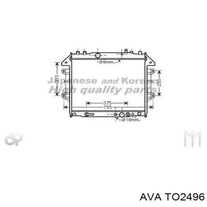 TO2496 AVA Радиатор основной
