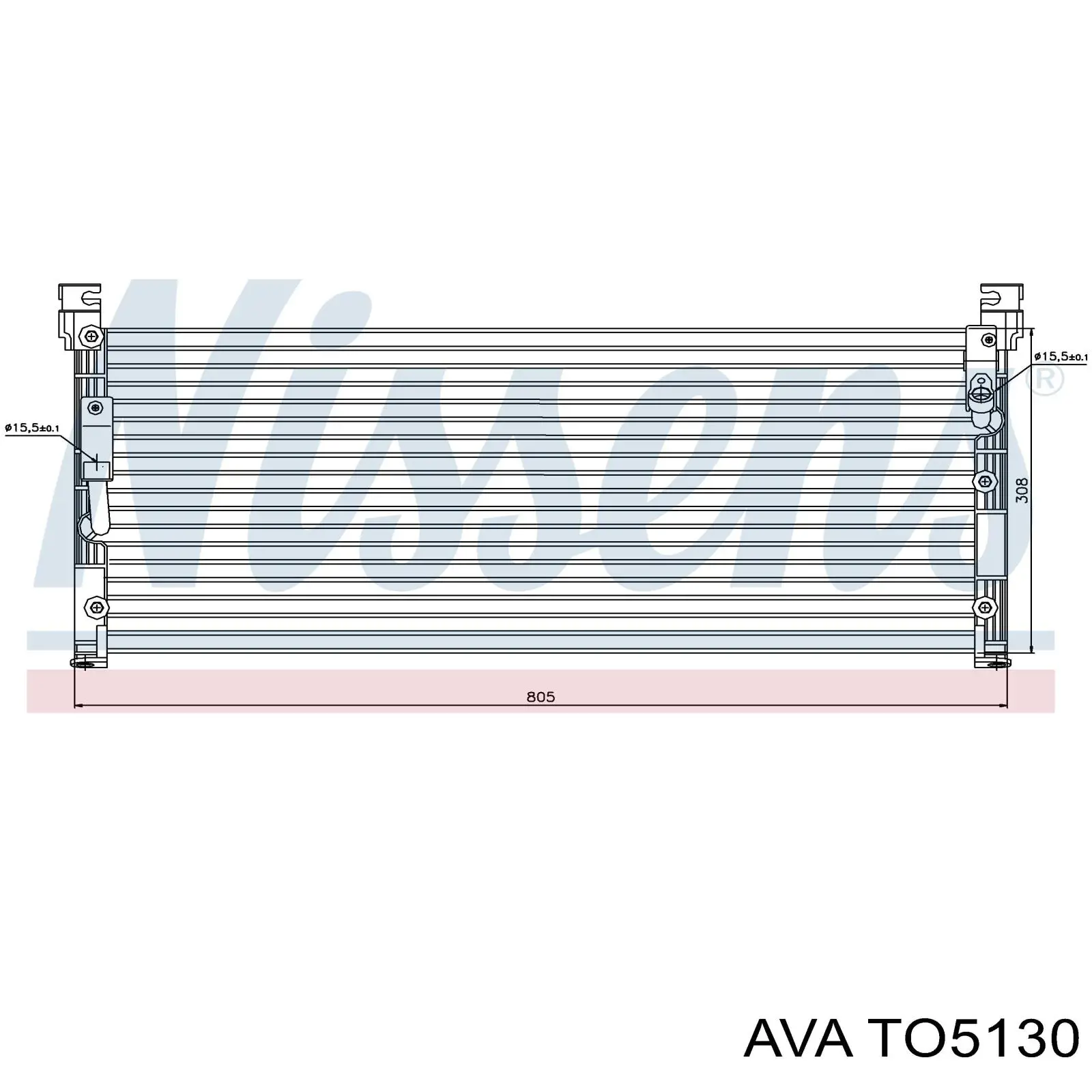 Радиатор кондиционера TO5130 AVA