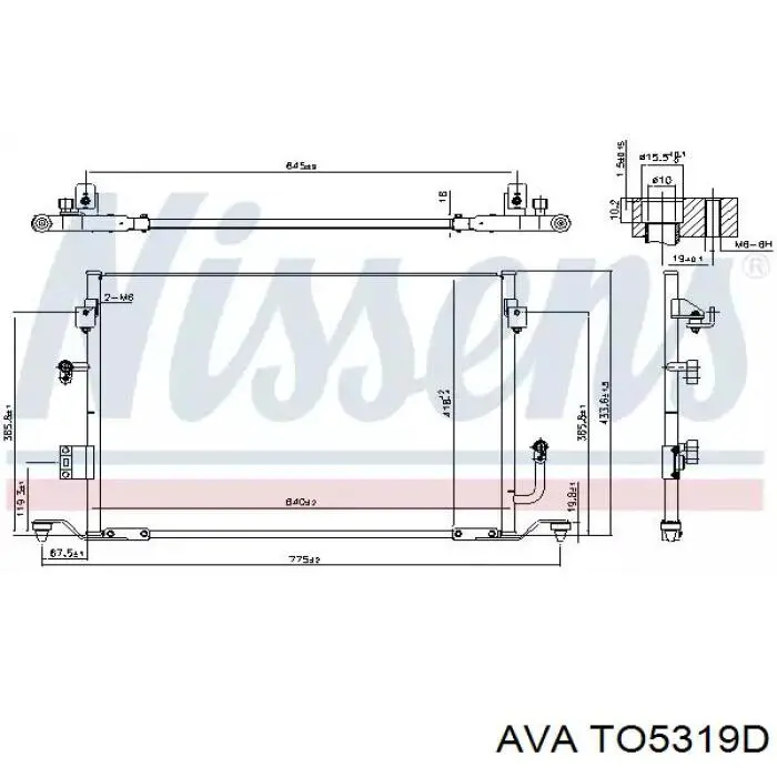 Радиатор кондиционера TO5319D AVA