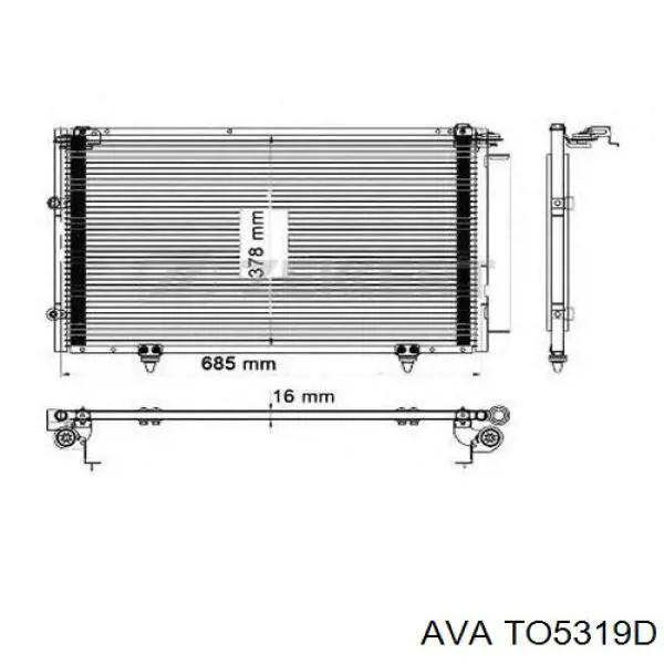 Купить TO5319D AVA Радиатор системы охлаждения кондиционера