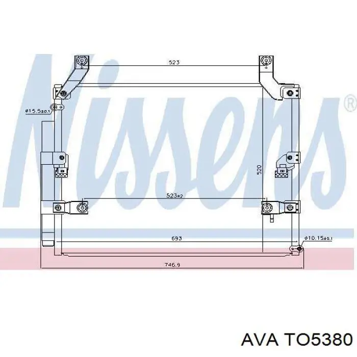 Радиатор кондиционера TO5380 AVA