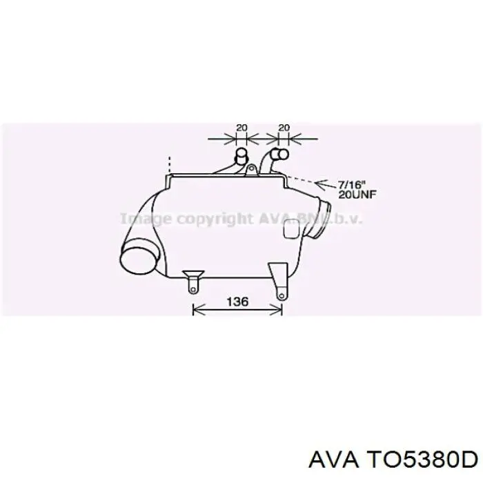 Купить TO5380D AVA Радиатор системы охлаждения кондиционера