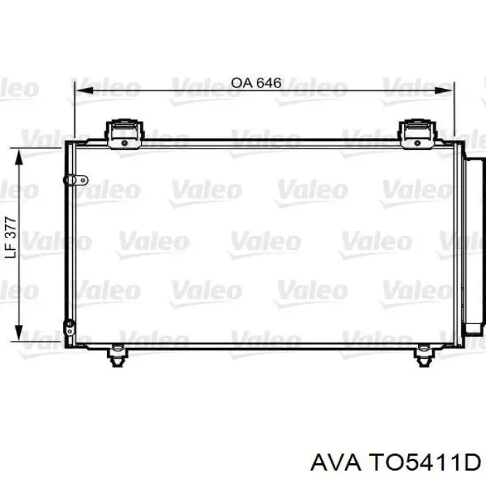 Радиатор кондиционера TO5411D AVA