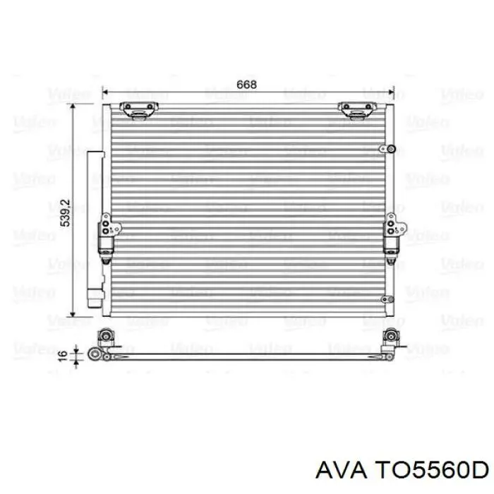 Радиатор кондиционера TO5560D AVA