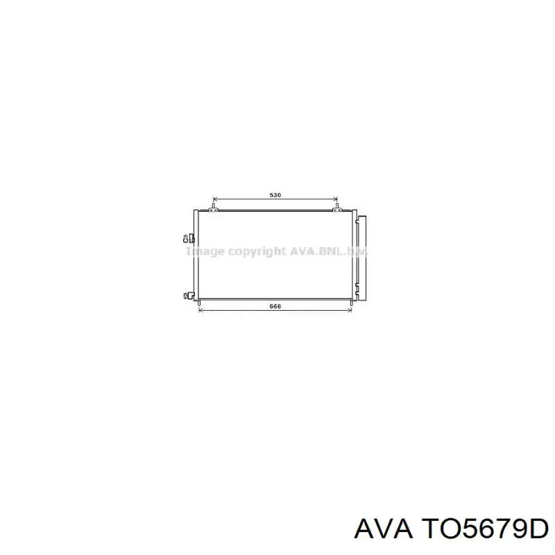 TO5679D AVA radiador de aparelho de ar condicionado