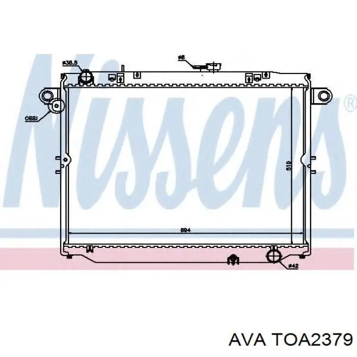 Радиатор TOA2379 AVA