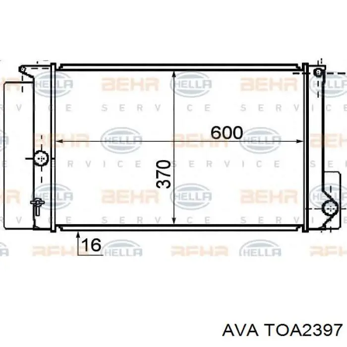 Радиатор TOA2397 AVA