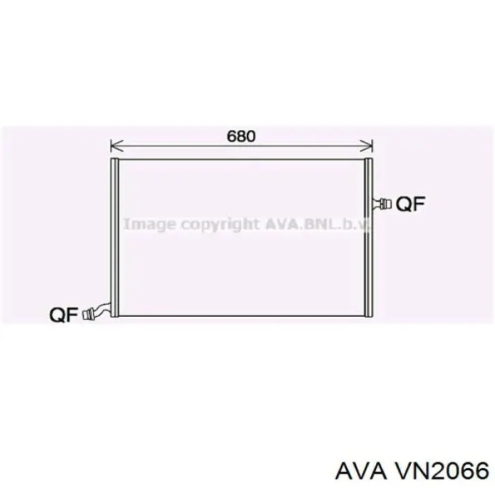 Радиатор охлаждения двигателя AVA VN2066 цена, от 48.16 USD