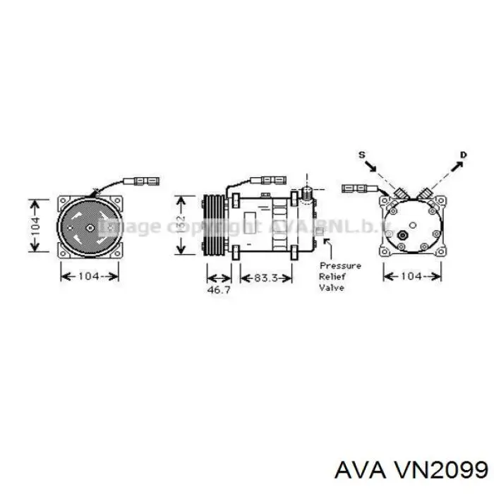Купить VN2099 AVA Радиатор водяной