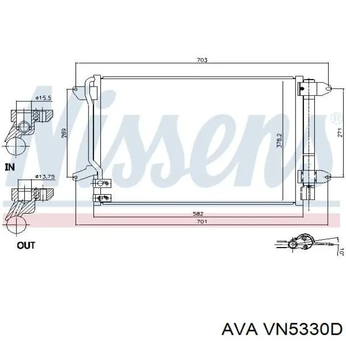 Condensador aire acondicionado VN5330D AVA