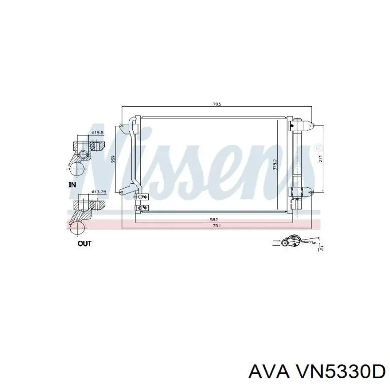 Радиатор кондиционера VN5330D AVA