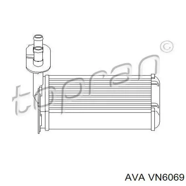 VN6069 AVA Радиатор отопителя салона