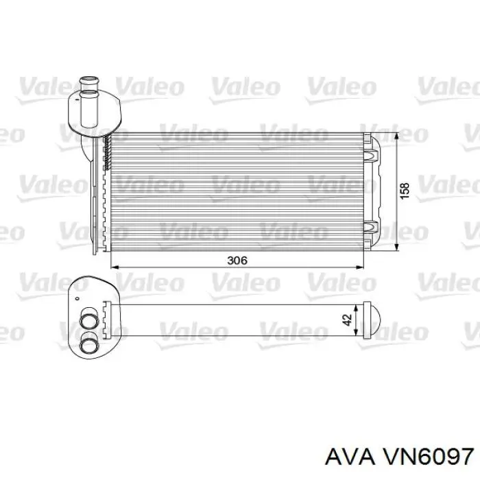 VN6097 AVA радиатор печки