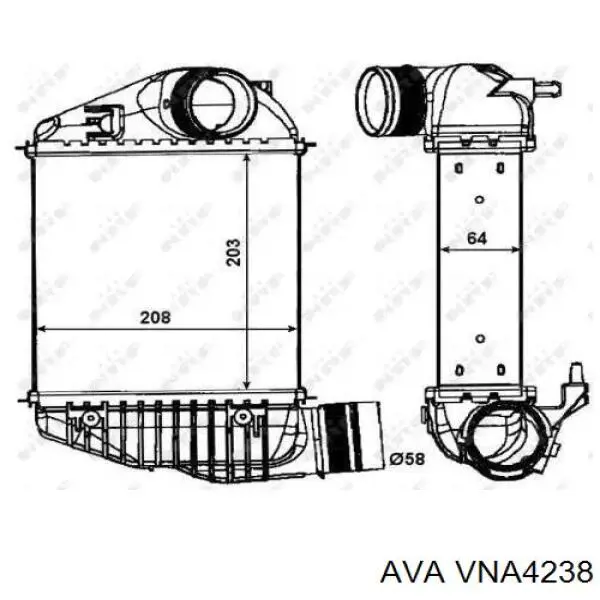 Система охлаждения наддувочного воздуха AVA VNA4238 цена, от 62.99 USD