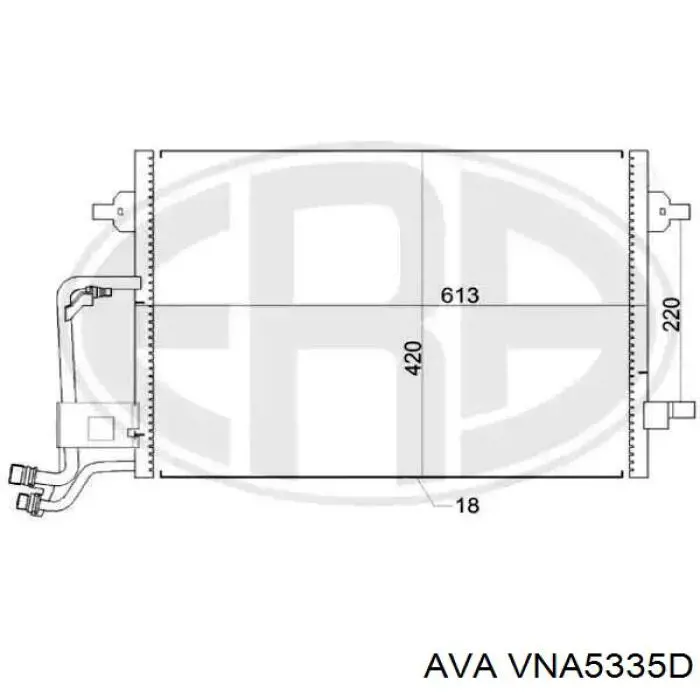 Радиатор охлаждения кондиционера AVA VNA5335D