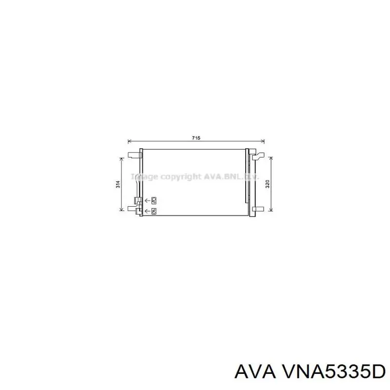 Радиатор кондиционера VNA5335D AVA