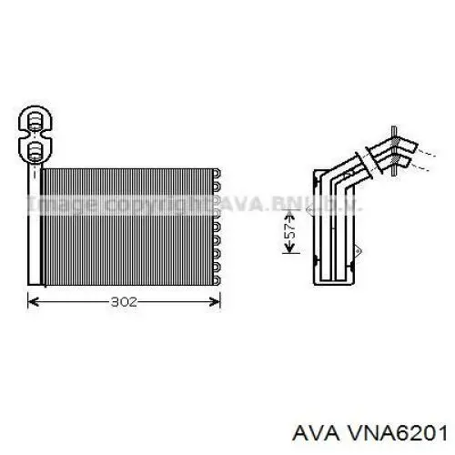 VNA6201 AVA радиатор печки