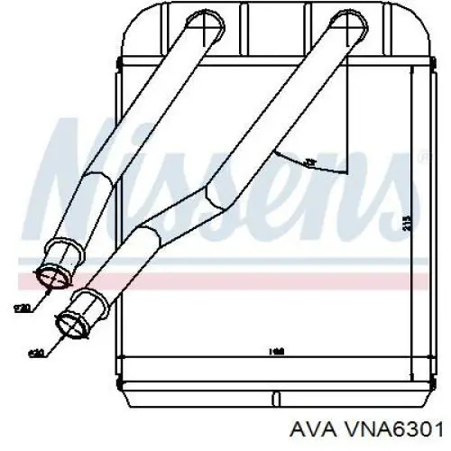 Радиатор печки VNA6301 AVA