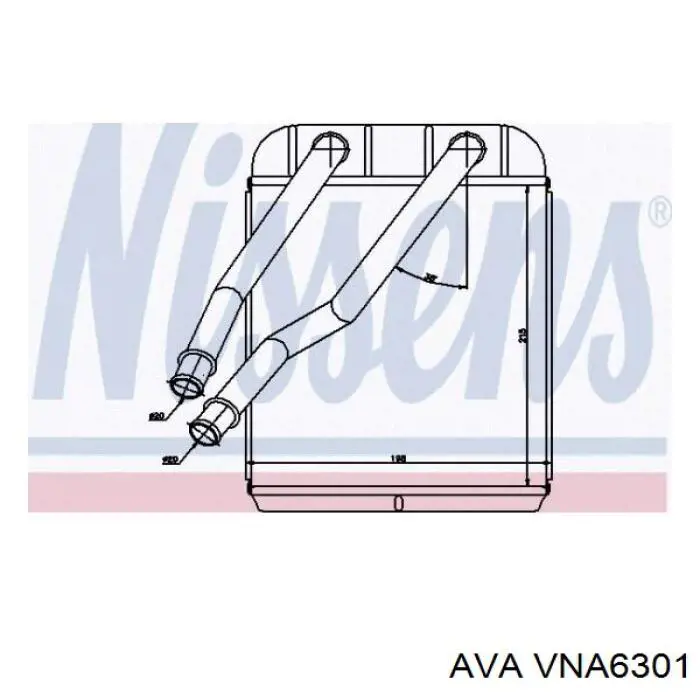 Радиатор печки (отопителя) AVA VNA6301 цена, от 38.95 USD