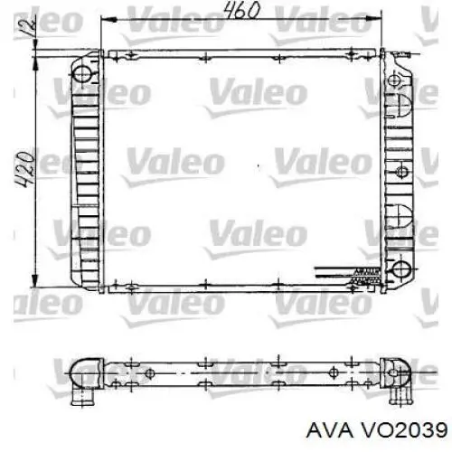 Радиатор VO2039 AVA