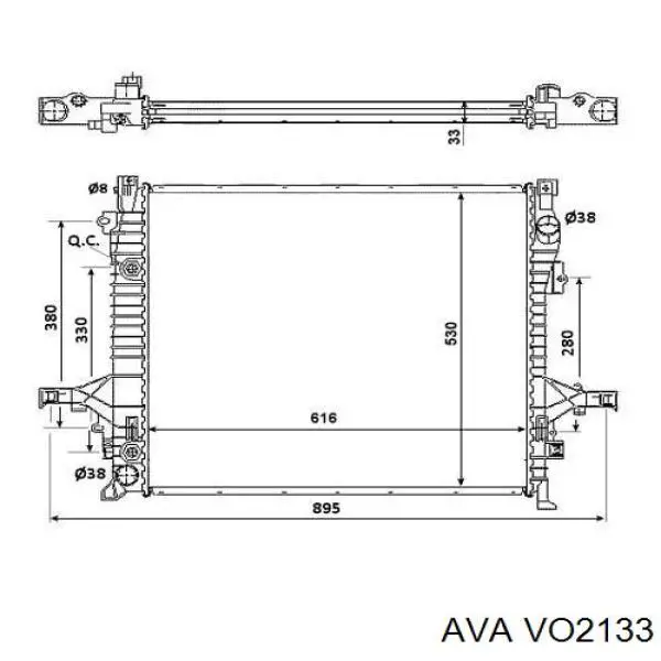 Купить VO2133 AVA Радиатор водяной