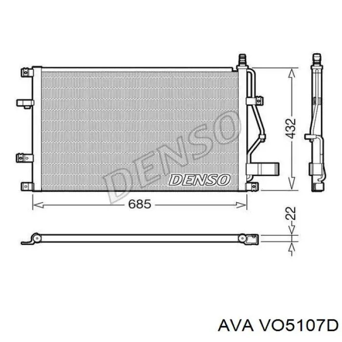 Радиатор кондиционера VO5107D AVA