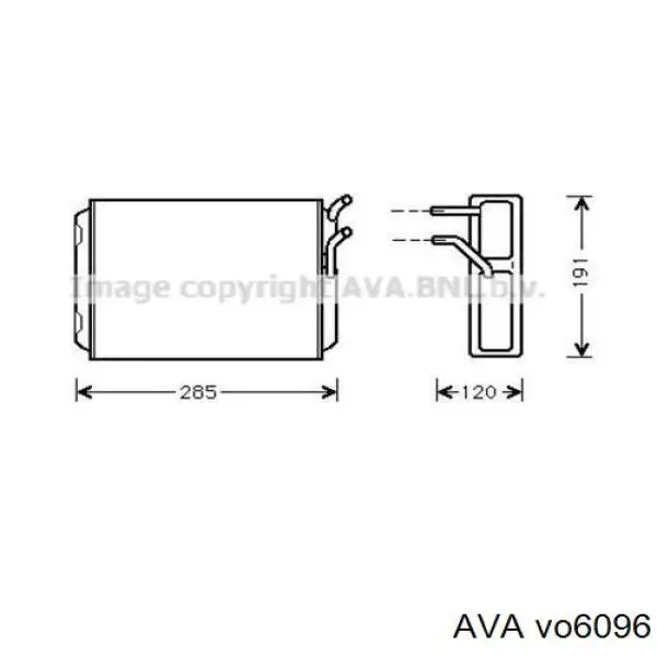 Радиатор печки (отопителя) AVA VO6096