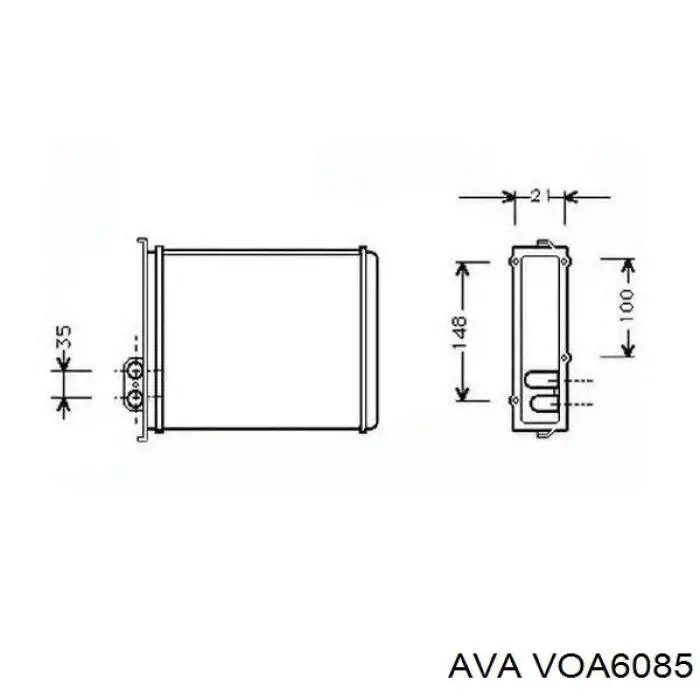 Радиатор отопителя AVA VOA6085