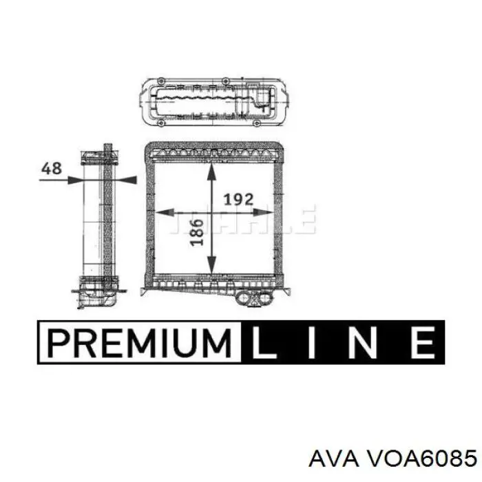 VOA6085 AVA Радиатор отопителя салона