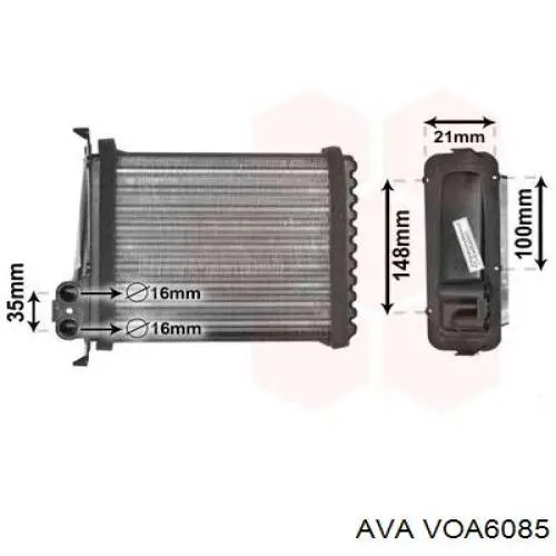 Купить VOA6085 AVA Радиатор печки
