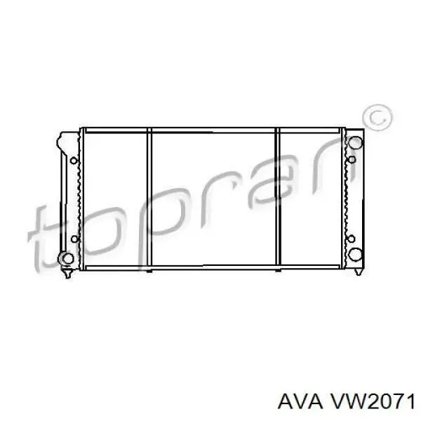 Радиатор охлаждения двигателя AVA VW2071 цена, от 40.96 USD