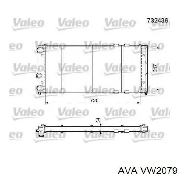 Радиатор охлаждения VAG 353121253R