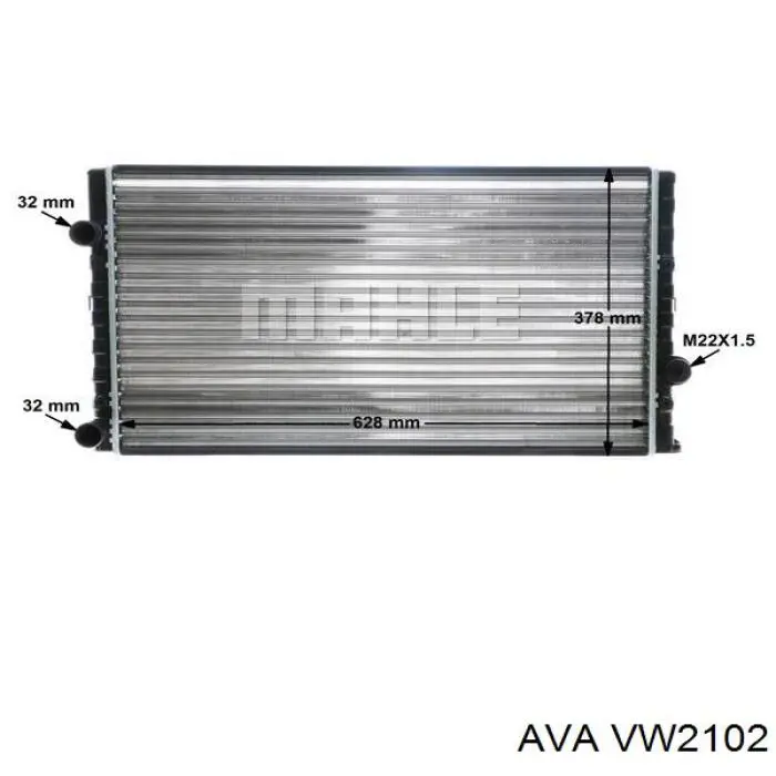 VW2102 AVA радиатор