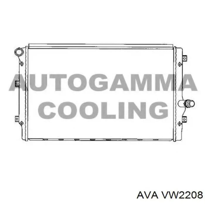 VW2208 AVA Радиатор основной