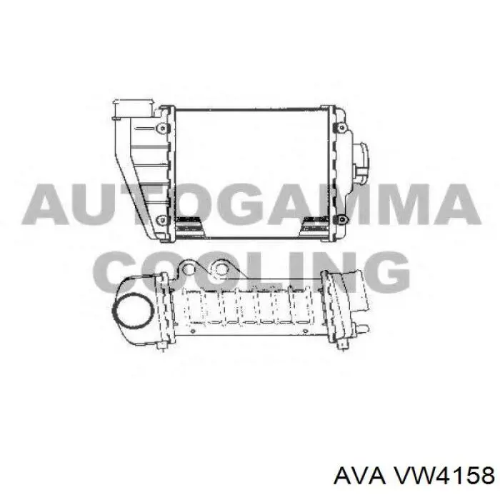 VW4158 AVA Охладитель наддувочного воздуха