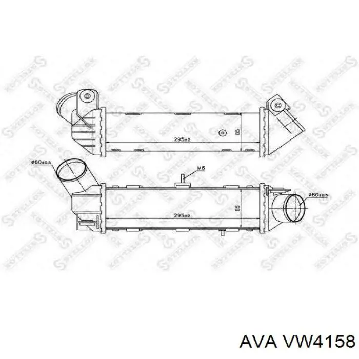 Система охлаждения наддувочного воздуха AVA VW4158 цена, от 658.54 USD