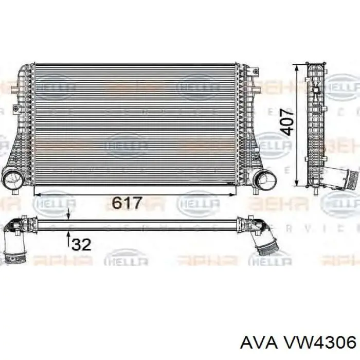 VW4306 AVA интеркулер