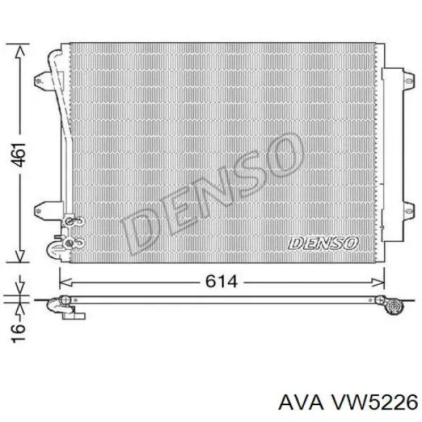 VW5226 AVA радиатор кондиционера