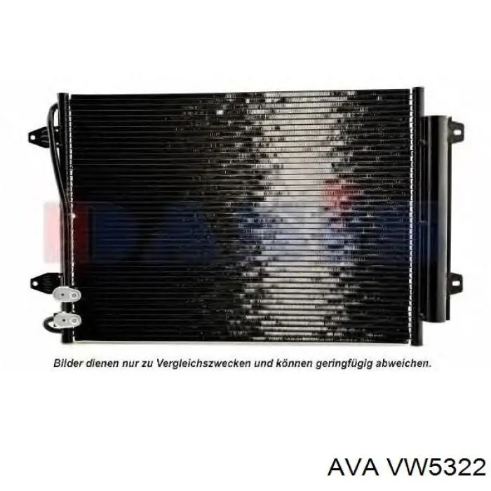 VW5322 AVA радиатор кондиционера