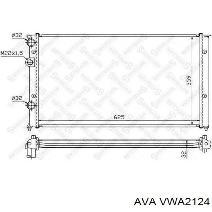 VWA 2124 AVA радиатор
