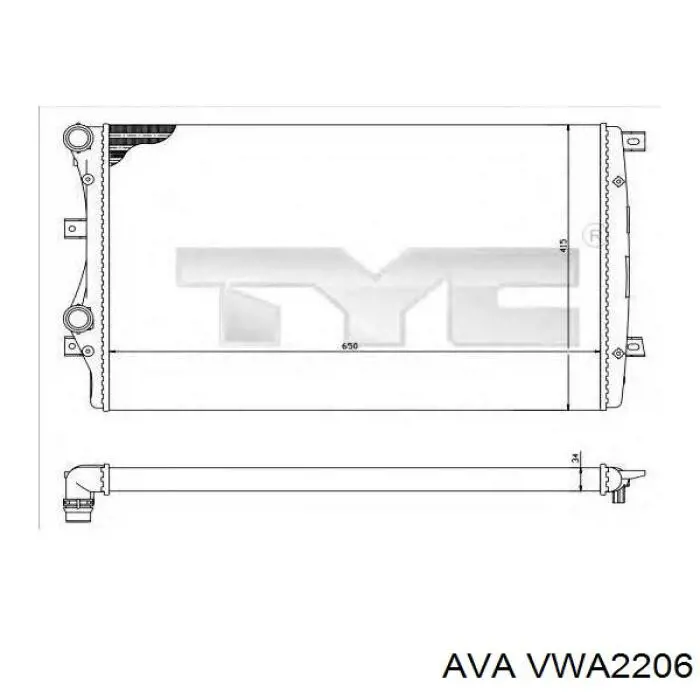 VWA2206 AVA Радиатор основной