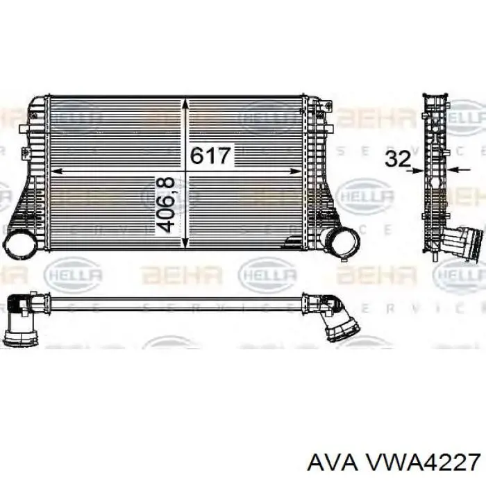 Купить VWA4227 AVA Интеркулер
