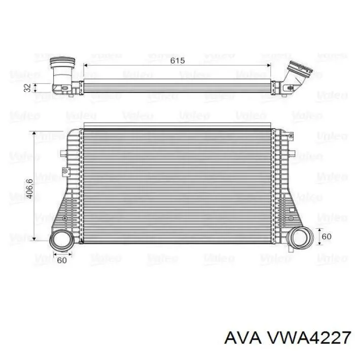 Система охлаждения наддувочного воздуха AVA VWA4227 цена, от 78.81 USD