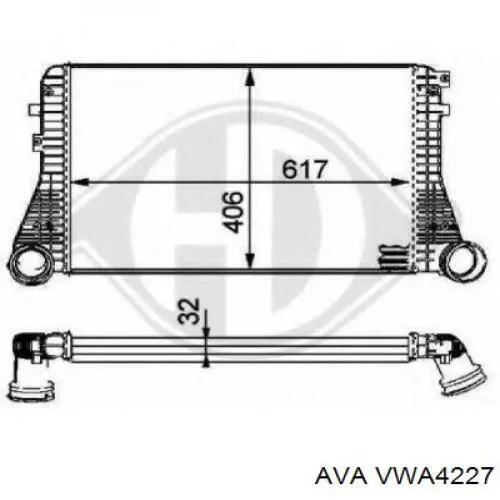 Купить VWA4227 AVA Интеркулер