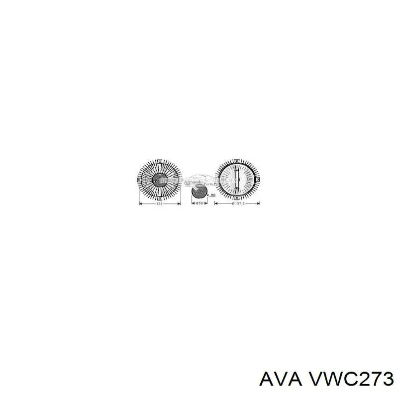 VWC273 AVA вискомуфта (вязкостная муфта вентилятора охлаждения)