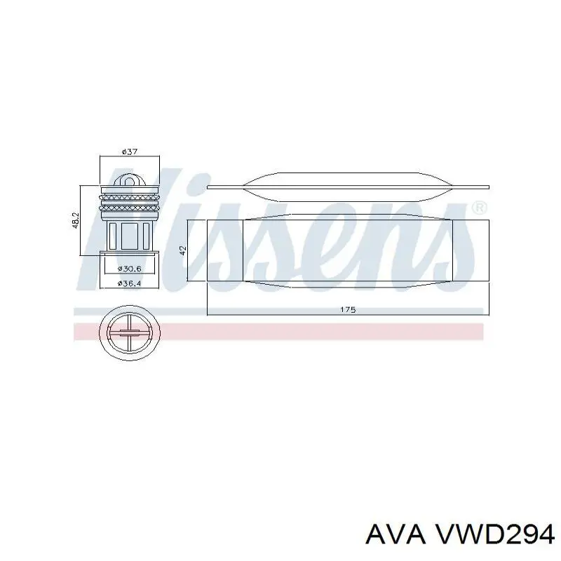 VWD294 AVA ресивер-осушитель кондиционера